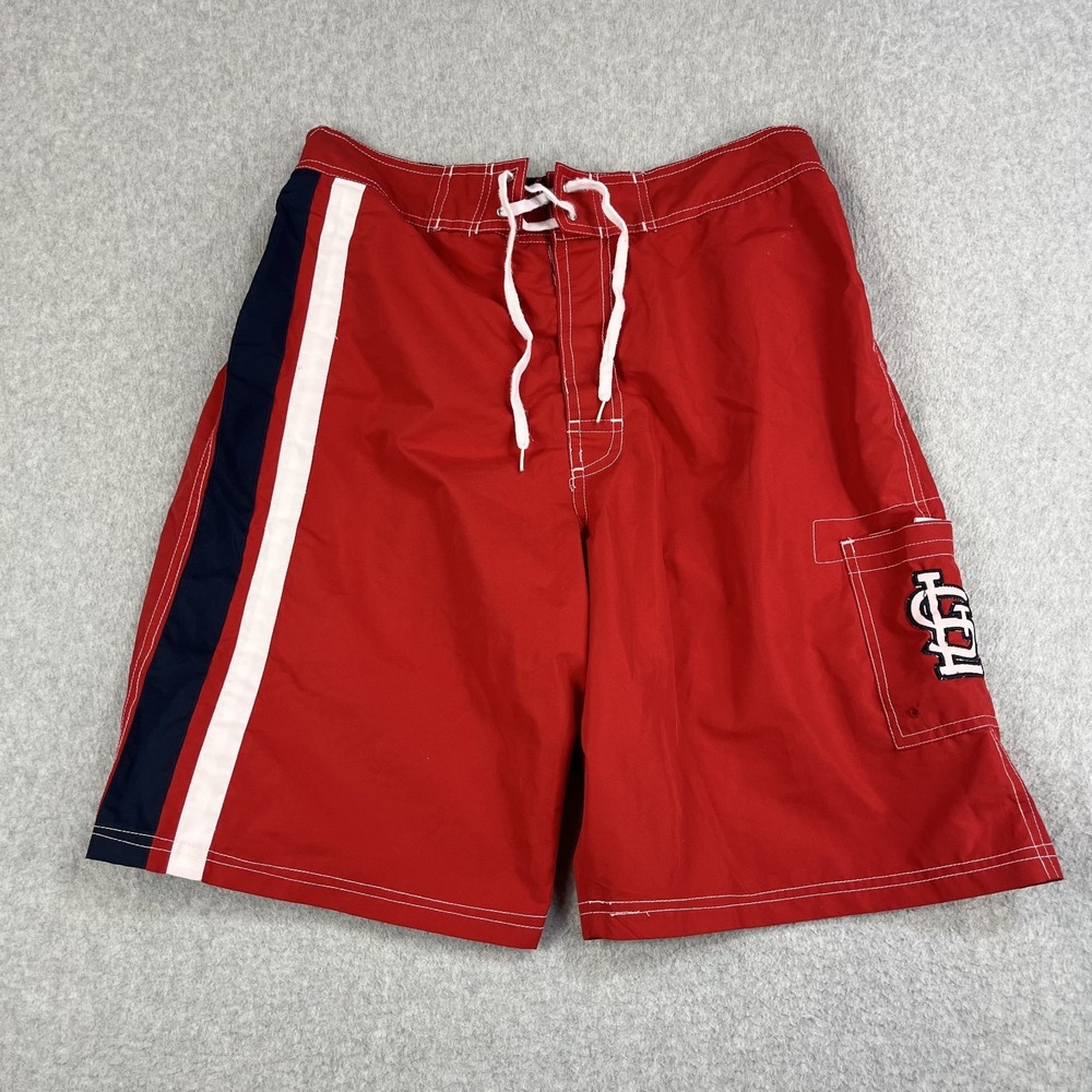 St Louis Cardinals Board Shorts Mens XL MLB Drawstring Swimming Trunks Mesh Line